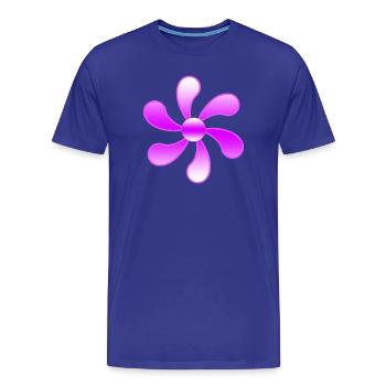 Fleur - T-shirt bio Premium Homme - bleu roi - Devant - Damien (186cm)