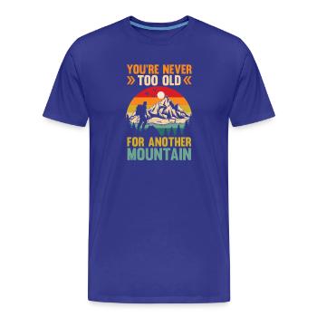 Randonnée sur sentier de montagne Randonnée en plein air Braconnage - T-shirt bio Premium Homme - bleu roi - Devant - Damien (186cm)