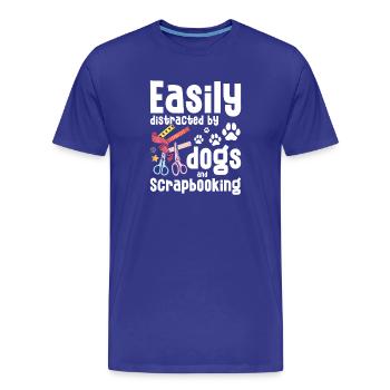 Chiens et albums de repas - T-shirt bio Premium Homme - bleu roi - Devant - Damien (186cm)