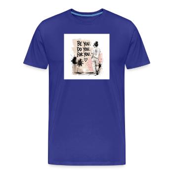 C44E0514-D160-4EC5-B75F-FFC0E88E6842 - T-shirt bio Premium Homme - bleu roi - Devant - Damien (186cm)