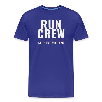 Équipe de course Running Marathon Team Run - T-shirt bio Premium Homme - bleu roi - Devant - Damien (186cm)
