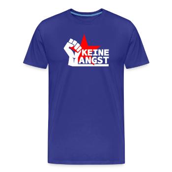 Résistance - N’ayez pas peur - T-shirt bio Premium Homme - bleu roi - Devant - Damien (186cm)