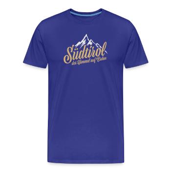 Südtirol, der Himmel auf Erden - Männer Premium Bio T-Shirt - Königsblau - Vorne - Damien (186cm)