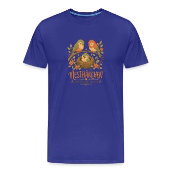 Nesthäkchen Vogel Familie - Männer Premium Bio T-Shirt - Königsblau - Vorne - Damien (186cm)