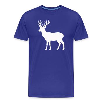 Silhouette de cerf clair de lune - T-shirt bio Premium Homme - bleu roi - Devant - Damien (186cm)