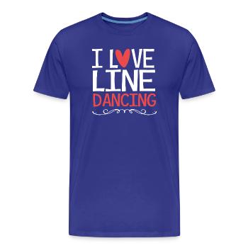 Danse en ligne - T-shirt bio Premium Homme - bleu roi - Devant - Damien (186cm)