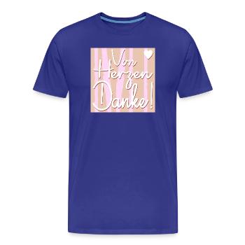 Merci - T-shirt bio Premium Homme - bleu roi - Devant - Damien (186cm)