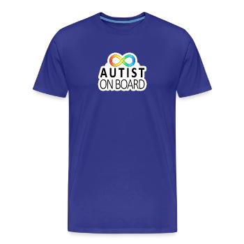 Autiste à bord : autocollants sur la neurodiversité - T-shirt bio Premium Homme - bleu roi - Devant - Damien (186cm)