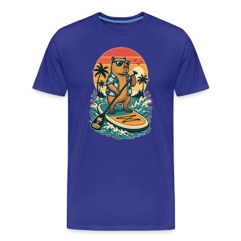 Paddleboard de paddle Capybaras SUP Stand Up Paddle - T-shirt bio Premium Homme - bleu roi - Devant - Damien (186cm)