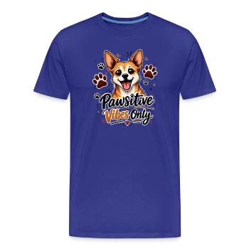 Uniquement des vibes pavoisants - T-shirt bio Premium Homme - bleu roi - Devant - Damien (186cm)