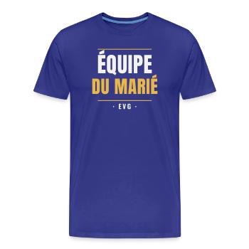 Équipe du Marié EVG Or Enterrement Vie Garçon - Männer Premium Bio T-Shirt - Königsblau - Vorne - Damien (186cm)