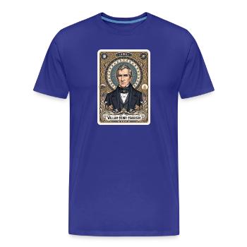 Carte de tarot William Henry Harrison - T-shirt bio Premium Homme - bleu roi - Devant - Damien (186cm)