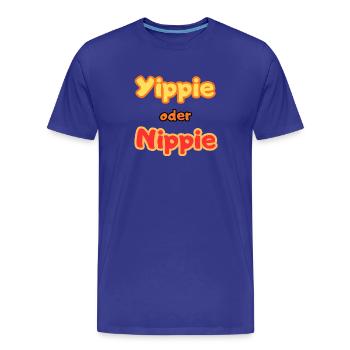 Yippie ou Nippie - T-shirt bio Premium Homme - bleu roi - Devant - Damien (186cm)