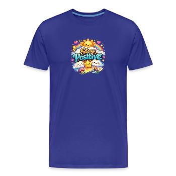 Restez positifs Rainbow Kawaii - T-shirt bio Premium Homme - bleu roi - Devant - Damien (186cm)