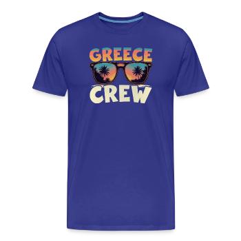 Équipage Grèce - T-shirt bio Premium Homme - bleu roi - Devant - Damien (186cm)