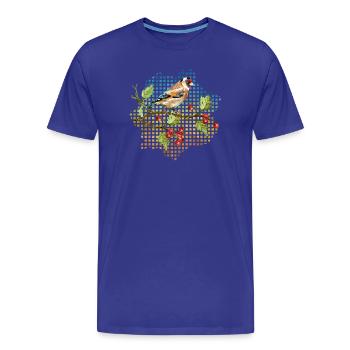 Oiseau coloré - T-shirt bio Premium Homme - bleu roi - Devant - Damien (186cm)