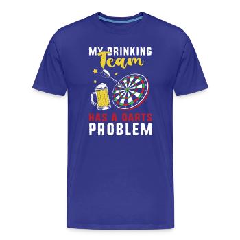 Dartpfeil de fléchettes - T-shirt bio Premium Homme - bleu roi - Devant - Damien (186cm)