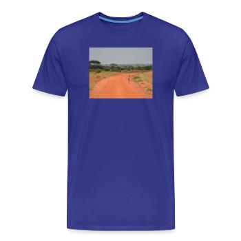 Antilope sur la Route Rouge - T-shirt bio Premium Homme - bleu roi - Devant - Damien (186cm)