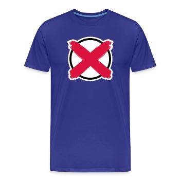 Appel aux élections : Faites votre croix ! - T-shirt bio Premium Homme - bleu roi - Devant - Damien (186cm)