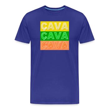 CAVA givré  - T-shirt bio Premium Homme - bleu roi - Devant - Damien (186cm)