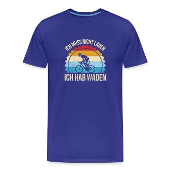 Kondition Statt Akku - Männer Premium Bio T-Shirt - Königsblau - Vorne - Damien (186cm)