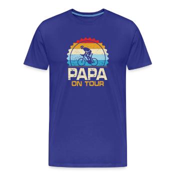 Papa On Tour - Men's Premium Organic T-Shirt - royal blue - Front - Damien (186cm)