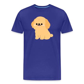 Louveteau Golden Retriever ensoleillé - T-shirt bio Premium Homme - bleu roi - Devant - Damien (186cm)