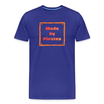 Fabriqué par des pirates - T-shirt bio Premium Homme - bleu roi - Devant - Damien (186cm)