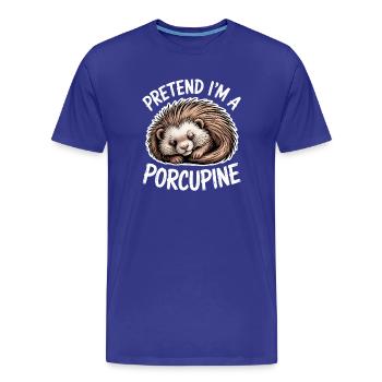 Don des proverbes du porc-épic - T-shirt bio Premium Homme - bleu roi - Devant - Damien (186cm)