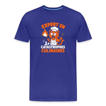Expert en catastrophes culinaires - T-shirt bio Premium Homme - bleu roi - Devant - Damien (186cm)