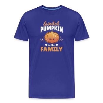 Halloween Pumpkin - La citrouille la plus douce de la famille - T-shirt bio Premium Homme - bleu roi - Devant - Damien (186cm)