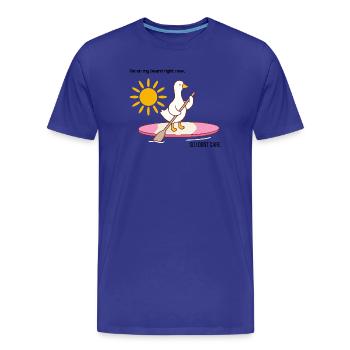 Canard au paddle debout - T-shirt bio Premium Homme - bleu roi - Devant - Damien (186cm)