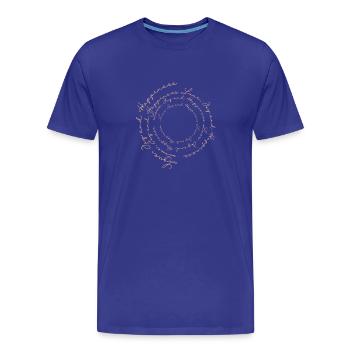 Cercle d’Affirmation Positive Love Joie Happiness - T-shirt bio Premium Homme - bleu roi - Devant - Damien (186cm)