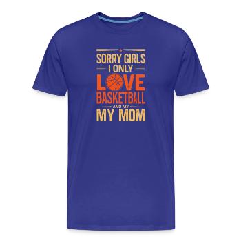 Basketballliebe Und Mama - Männer Premium Bio T-Shirt - Königsblau - Vorne - Damien (186cm)