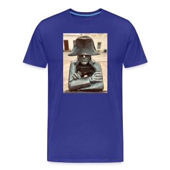 Détective au chapeau en bronze - T-shirt bio Premium Homme - bleu roi - Devant - Damien (186cm)