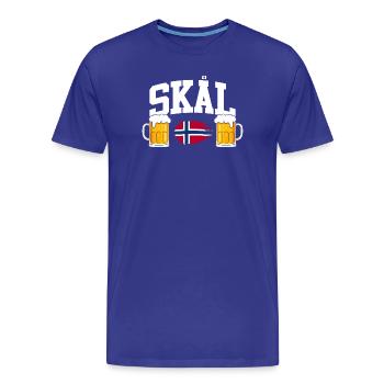 Vacances en Norvège dans les fjords de Norge Voyage en Scandinavie - T-shirt bio Premium Homme - bleu roi - Devant - Damien (186cm)
