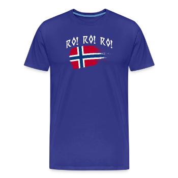 Norway Norge Fjords Scandinavian Ro Viking ship - Männer Premium Bio T-Shirt - Königsblau - Vorne - Damien (186cm)