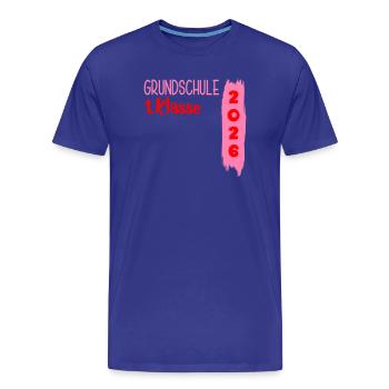 Grundschule 1. Klasse 2026 - Männer Premium Bio T-Shirt - Königsblau - Vorne - Damien (186cm)