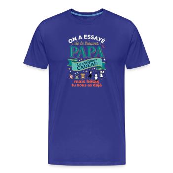 Meilleur Cadeau Papa Humour Enfants - T-shirt bio Premium Homme - bleu roi - Devant - Damien (186cm)
