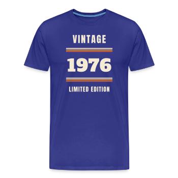 Vintage 1976 - Cadeau vintage pour le 50e anniversaire - T-shirt bio Premium Homme - bleu roi - Devant - Damien (186cm)