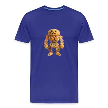 Crab Bot Créature Crachante - T-shirt bio Premium Homme - bleu roi - Devant - Damien (186cm)