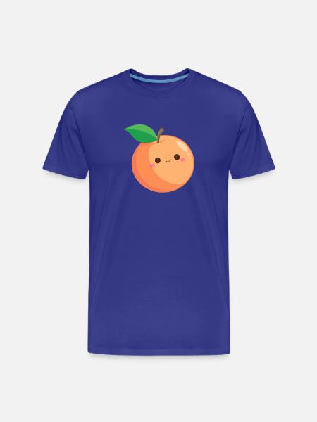 Kawaii Peach - Men's Premium Organic T-Shirt - royal blue