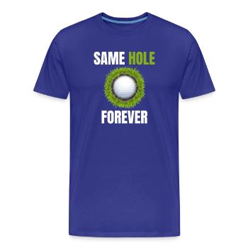 Bachelor Party Hole - Men's Premium Organic T-Shirt - royal blue - Front - Damien (186cm)