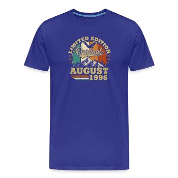 Original Août 1995 Vintage Cadeau Anniversaire - T-shirt bio Premium Homme - bleu roi - Devant - Damien (186cm)