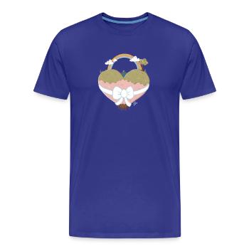Paysage du cœur avec arc-en-ciel - T-shirt bio Premium Homme - bleu roi - Devant - Damien (186cm)