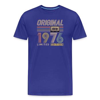 50e anniversaire, 50 ans - T-shirt bio Premium Homme - bleu roi - Devant - Damien (186cm)