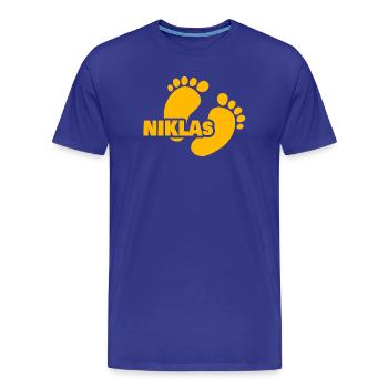 Baby Niklas - Männer Premium Bio T-Shirt - Königsblau - Vorne - Damien (186cm)