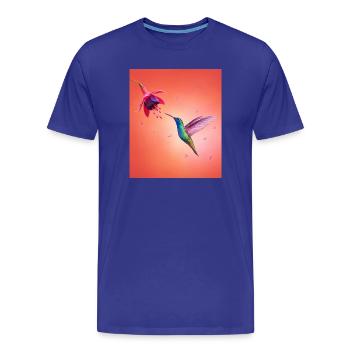 Hummingbird400 dpi - T-shirt bio Premium Homme - bleu roi - Devant - Damien (186cm)