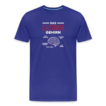 Elektriker Gehirn Beruf Humor - Männer Premium Bio T-Shirt - Königsblau - Vorne - Damien (186cm)