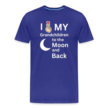 J’adore le cadeau de la famille de mes petits-enfants - T-shirt bio Premium Homme - bleu roi - Devant - Damien (186cm)